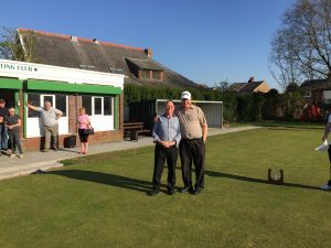 Crossens Bowling Club Chairman's Day 2017 Runners up, Brian Coleman, Bob Mitchell
