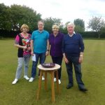 Crossens bowling Club Dave Rimmer Shield Runners-up 2017 Pat McArthur & George Hitchmough