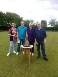 Crossens bowling Club Dave Rimmer Shield Runners-up 2017 Pat McArthur & George Hitchmough